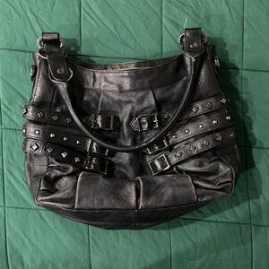Treesje Black Leather Studded Rocker Bag ASO Jenny Humphrey